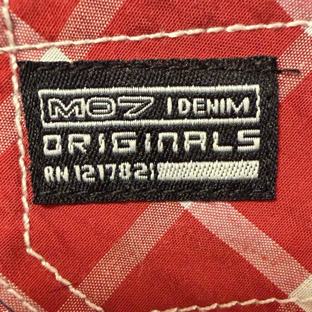 Plaid Button Up Shirt Patchwork Short Sleeve Dual… - image 8